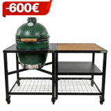 Promo Pack LARGE : Table modulaire + Meuble extension + 1&nbsp;plateau inox, 1 plateau acacia, 1 plateau grille + EGG + ConvEGGtor