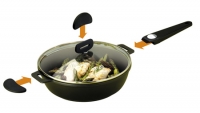 Sauteuse 24  cm Cookway two amovible fonte d'alu induction revetue Quantanium av