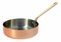 Sauteuse Inocuivre sans couvercle queue Laiton o 24cm