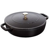 Sauteuse Chistera en fonte noir mat o 24 cm avec couvercle