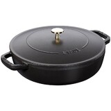 Sauteuse Chistera en fonte noir mat o 28 cm avec couvercle