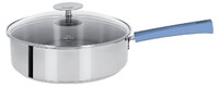 Sauteuse 26Cm Poignee Bleu Lavande Inox Mutine Fixe