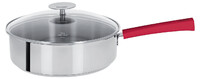 Sauteuse 26Cm Poignee Framboise Inox Mutine Fixe