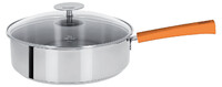 Sauteuse 26Cm Poignee Orange Inox Mutine Fixe