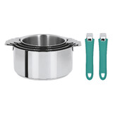 Serie de 4 casseroles amovibles 14 a 20 cm + 2 poignee Mutine 02 verte