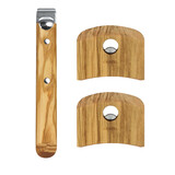 Set 1 Poignee Et 2 Anses Amovible Casteline Bois Olivier