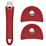 Set compose dune poignee et de deux anses Mutine 02 amovible coloris framboise