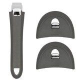 Set compose dune poignee et de deux anses Mutine 02 amovible coloris GRIS