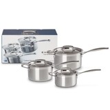 Set 3 Casseroles 16/18/20 cm Inox Classique avec Couvercle