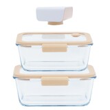 Set de 3 pieces "Sous-vide" compose de 2 boites rectangulaires & 1 pompe vide d'air