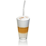 Set de 4 pailles en verre Courbees 23 cm transparentes avec brosse FUTURE