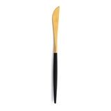 Set de 6 couteaux a dessert Goa en acier inoxydable brosse Gold & manche noir