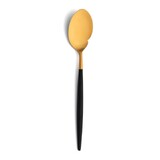 Set de 6 cuilleres gourmet Goa en acier inoxydable brosse Gold & manche noir