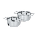 Set « Tete a tete » de 2 Mini cocottes o 10 cm Castel pro avec un livret recette