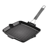 Staub Gril fonte carre 24 cm 0,84 L  Noir mat