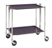 Desserte de cuisine Textable chrome 2 plateaux violet Purple
