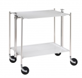 Desserte de cuisine Textable chrome 2 plateaux gris Argent