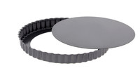 Moule a tarte cannelee droite demontable en acier antiadhesif o 20 cm