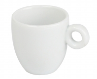Tasse a cafe 6,5 cl en porcelaine blanche