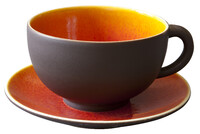 Tasse & Soucoupe Dejeuner TOURRON ORANGE