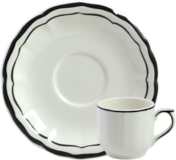 Coffret de 2 Tasses & Soucoupes Cafe FILET Manganese