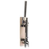 Tire-bouchon mural caviste Noir Nickel avec support en bois de chene 110