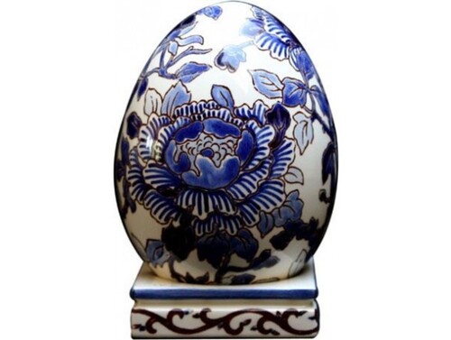 uf N 3 Sur Socle Pivoines Bleues