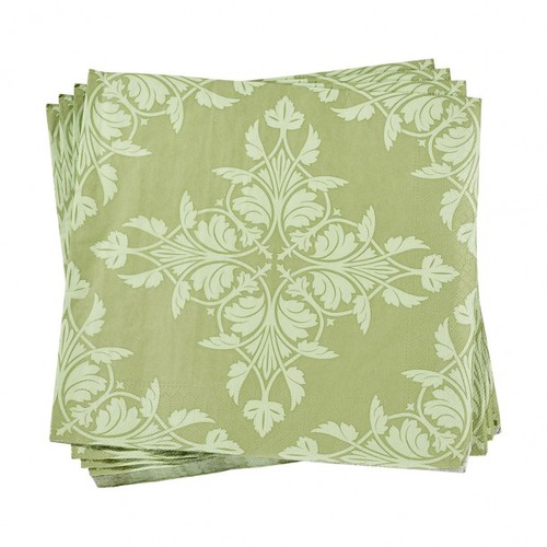 21 Serviette papier 3 plis 40x40 Syracuse sauge