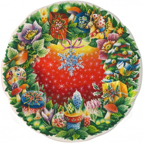 Assiette &agrave; dessert No&euml;l 2011 en fa&iuml;ence de Gien