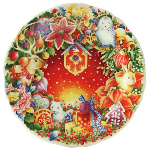 Assiette &agrave; dessert No&euml;l 2013 en fa&iuml;ence de Gien