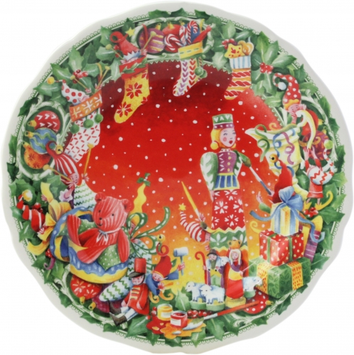 Assiette &agrave; dessert No&euml;l 2015 en fa&iuml;ence de Gien