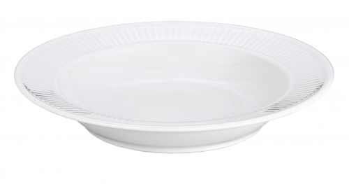 Assiette creuse 22 cm en porcelaine blanche 'Plissé' de Pillivuyt