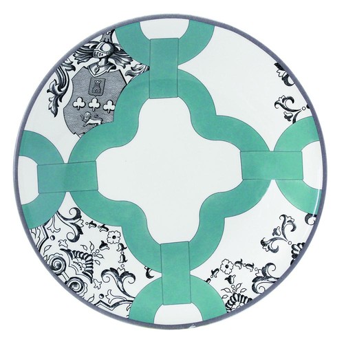 Assiette Dessert Bleu Armoiries Allure