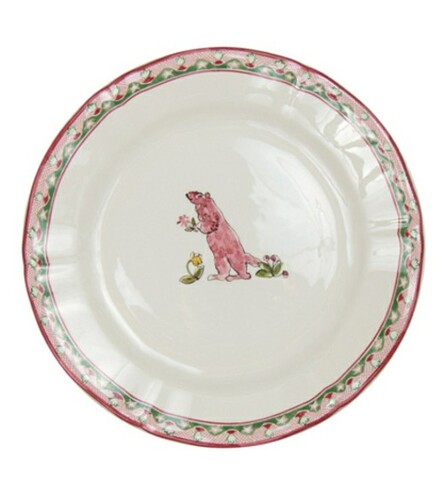 Assiette Dessert Rose Jardin Imaginaire