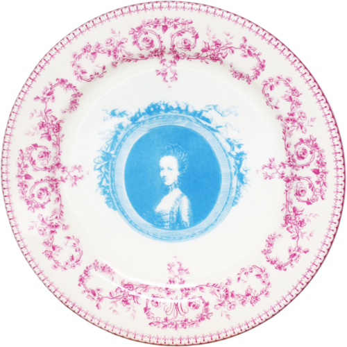 Assiette Mignardises Bleu Marie-Antoinette