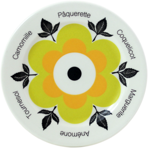 Assiette Mignardises Jaune Marguerite