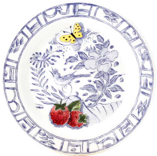 Assiette Mignardises Oiseau Bleu Fruits