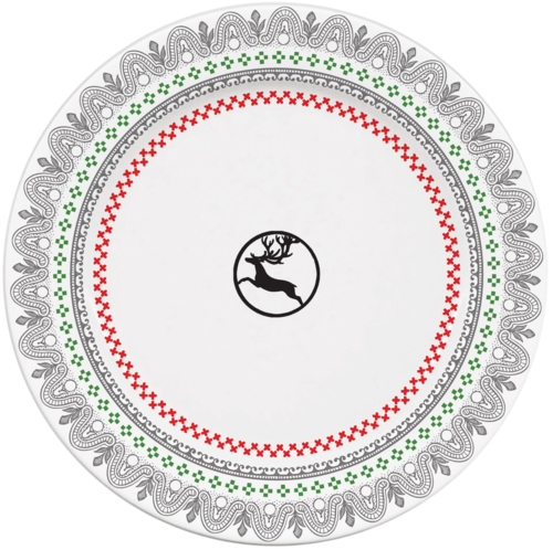 Assiette Mignardises Renne Hiver Scandinave