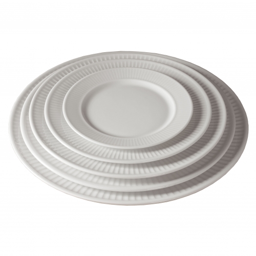 Assiette plate 20 cm en porcelaine blanche 'Plissé' de Pillivuyt