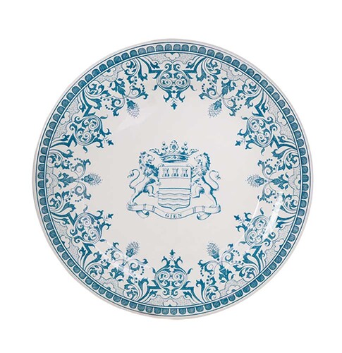 Assiette Plate 27.4 cm Blason LES DEPAREILLEES BLEU