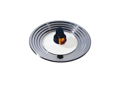 Aubecq Serena couvercle 16/24 cm anti d&eacute;bordement inox et verre