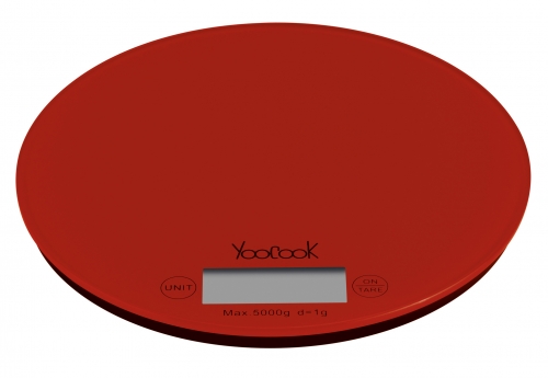 Balance &eacute;lectronique rouge ronde
