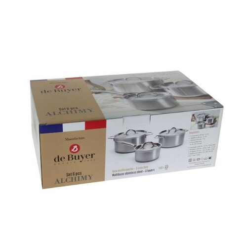 Batterie 6 pieces alchimy  couvercles inox