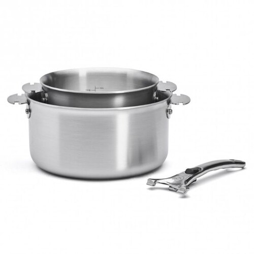 Batterie de 2 casseroles/faitouts ø16-20cm +poignee amovible alchimy loqy