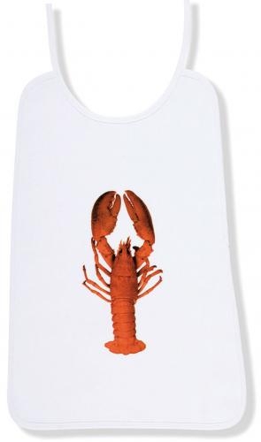 Bavoir homard en coton 30 x 40 cm