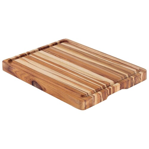 Billot Provence avec rigole 50x38x4cm. Bois de teck .