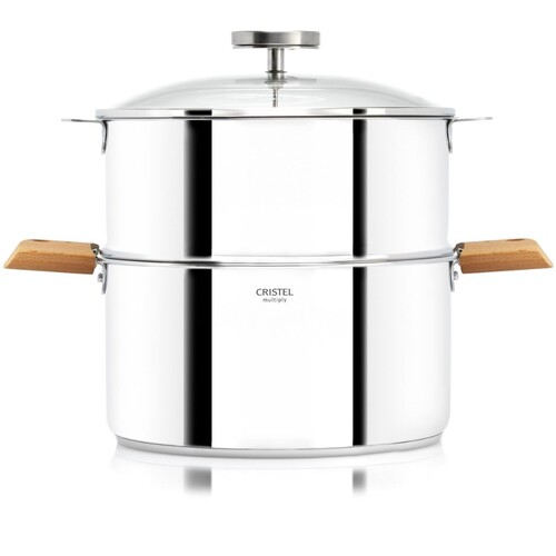 BIOME: Cuisson Saine avec thermom&egrave;tre int&eacute;gr&eacute; Anses Noyer 20 cm