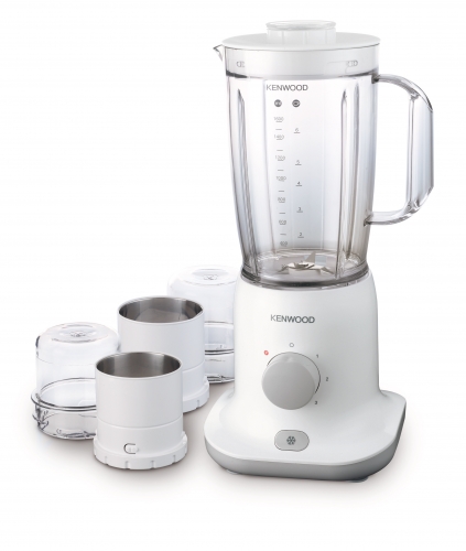 Blender True Kenwood 750 W - 3 vitesses bol verre 2L blanc et gris