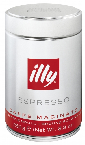 Boite 250gr illy cafe moulu 100% arabica premium