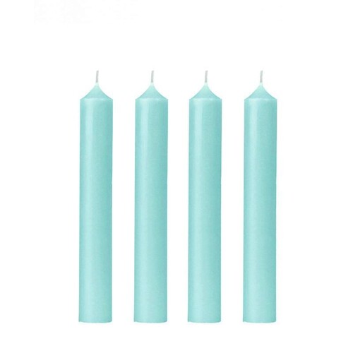 Boîte de 12 bougies de table cylindriques Aqua